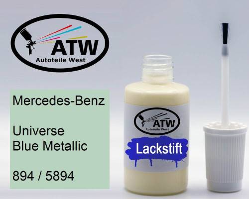 Mercedes-Benz, Universe Blue Metallic, 894 / 5894: 20ml Lackstift, von ATW Autoteile West.